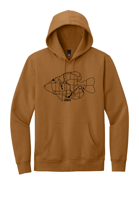 Retro Fish Map Fleece Hoodie